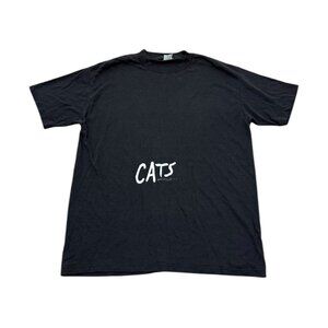 Men’s Cats T shirt black cotton 2000s